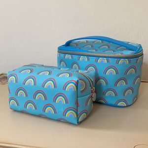 Dabney Lee Rainbow Makeup Bag Travel Cases Cosmetic Purse